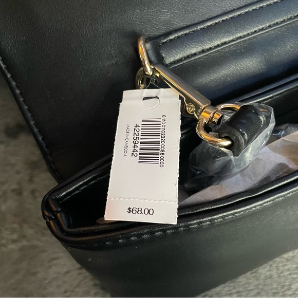 Express Gold Fringe Faux Leather Clutch Bag - Picture 3 of 12